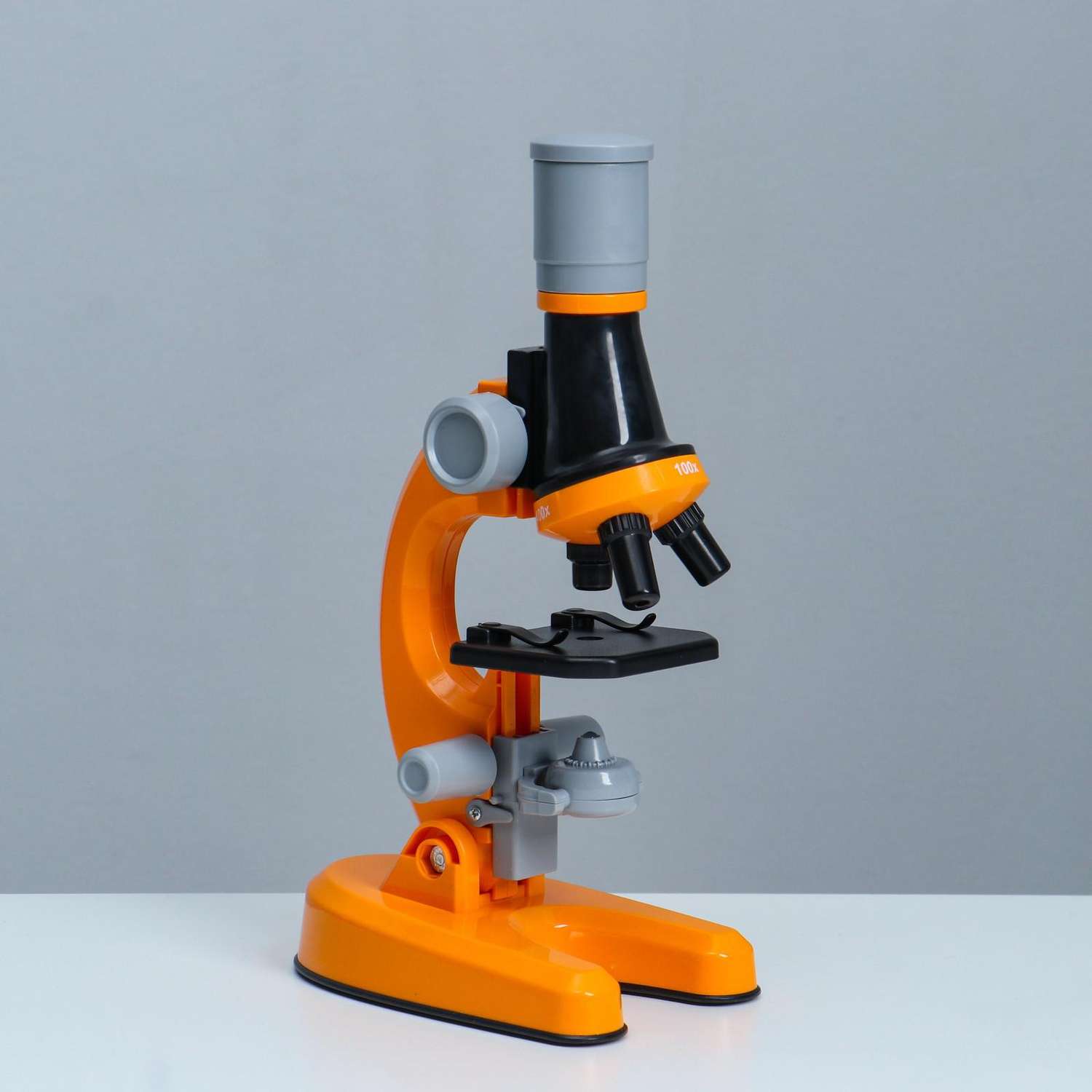 Микроскоп Sima-Land «Юный ботаник» кратность до х1200 оранжевый подсветка - фото 3