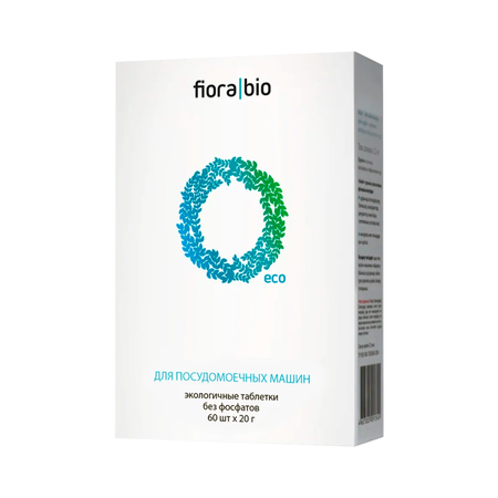 Эко таблетки Fiora|Bio для посудомоечных машин без фосфатов 60 штук по 20 грамм