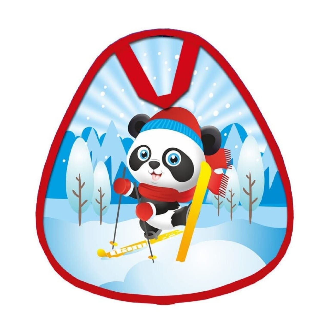 Ледянка ДЭМИ Ледянка мягкая панда красный - фото 1