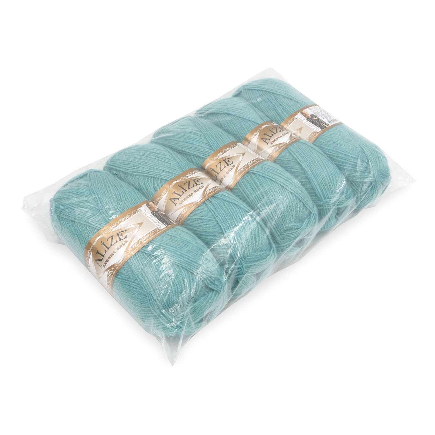 Пряжа Alize мягкая теплая для шарфов кардиганов Angora Gold 100 гр 550 м 5 мотков 462 морская зелень - фото 8