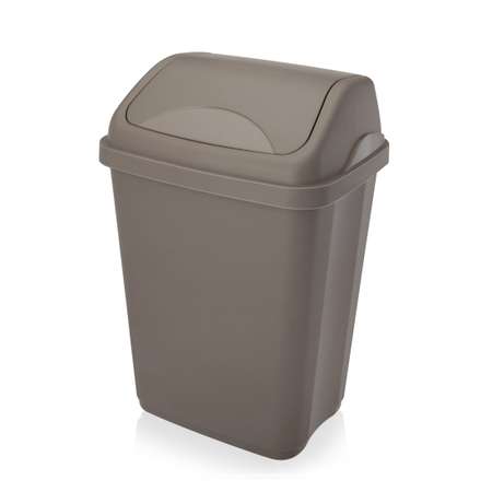 Контейнер для мусора elfplast ведро 16 л 30х24х44 см серо-коричневый