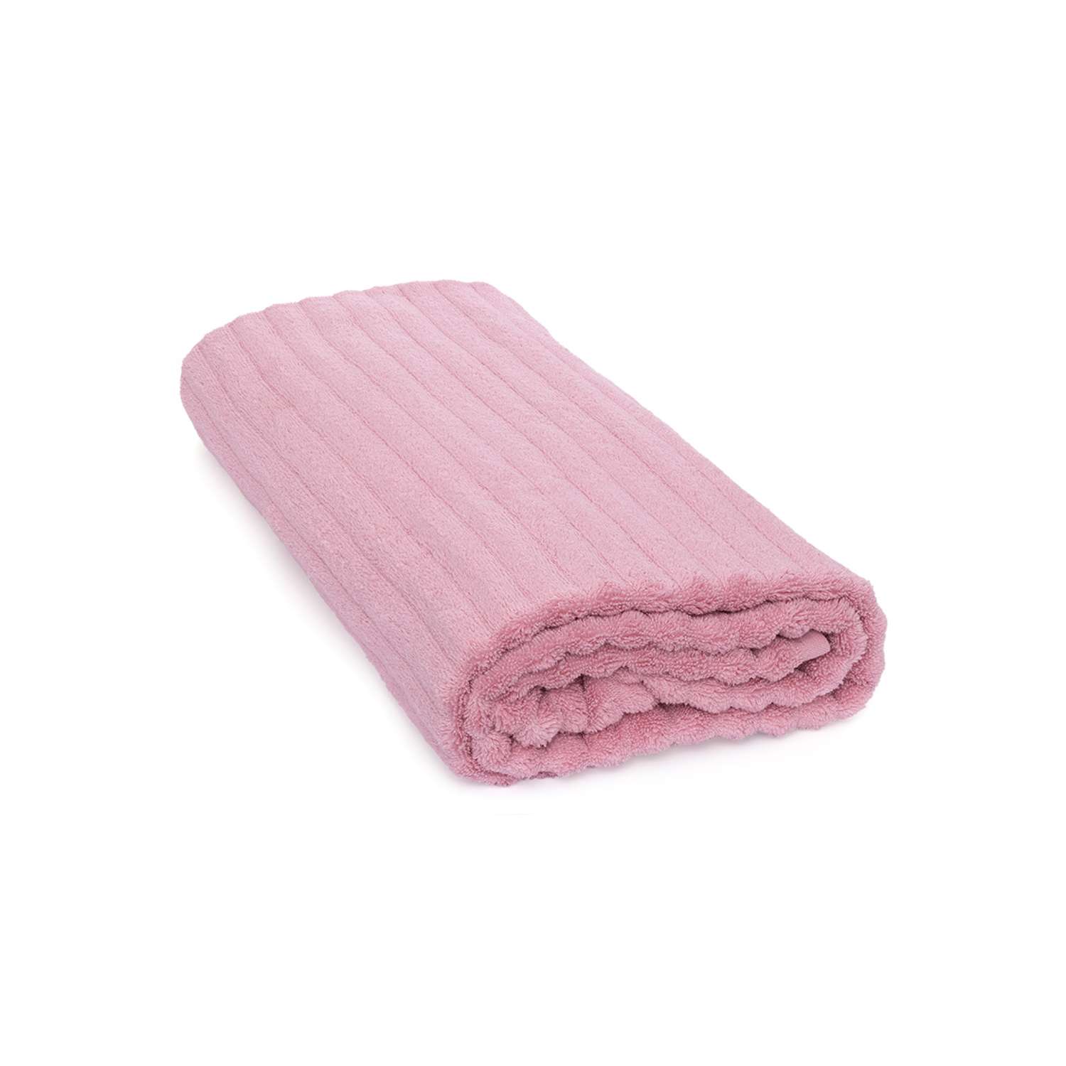 Полотенце махровое LUCKY Волна 100x150 см 100% хлопок розовый - фото 3