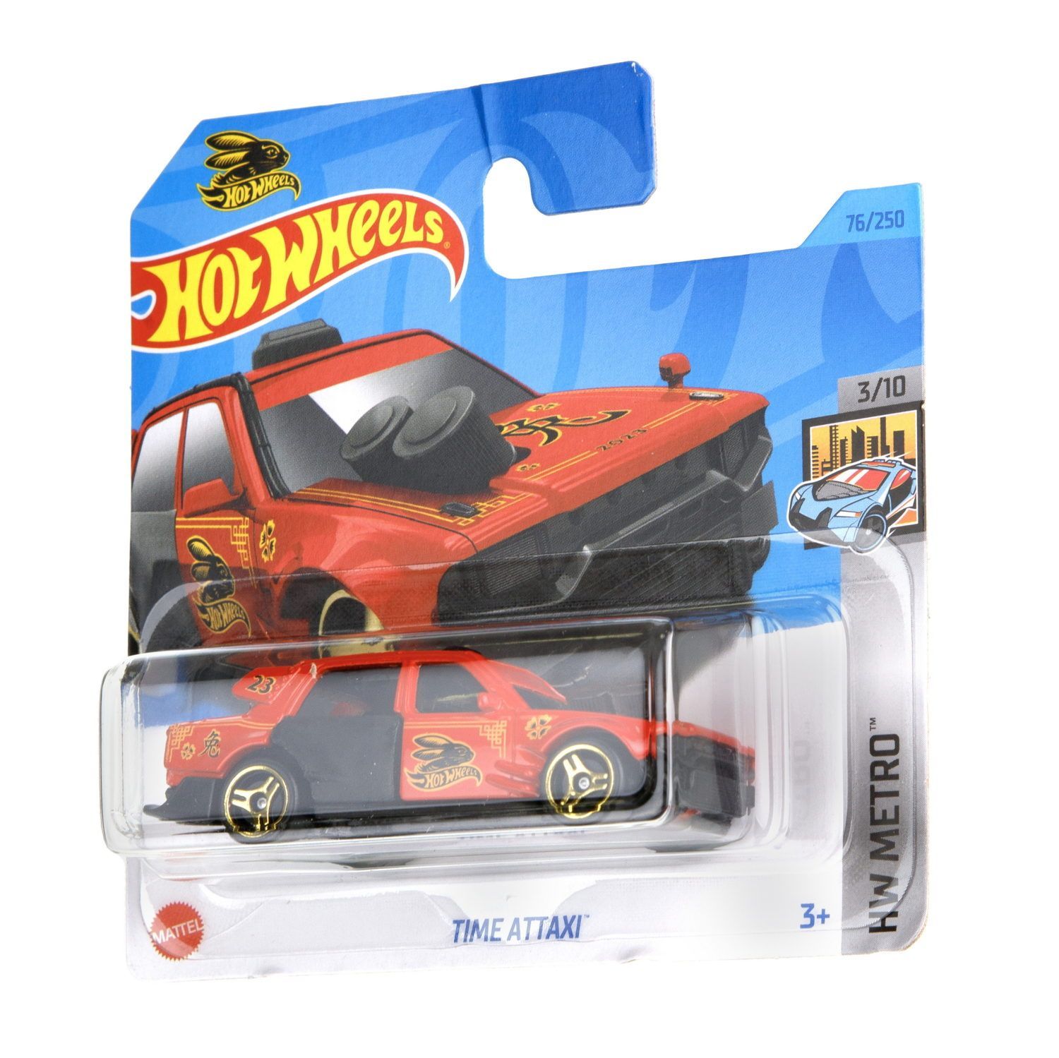 Автомобиль Hot Wheels Time Attaxi оранжевый 62896 - фото 6