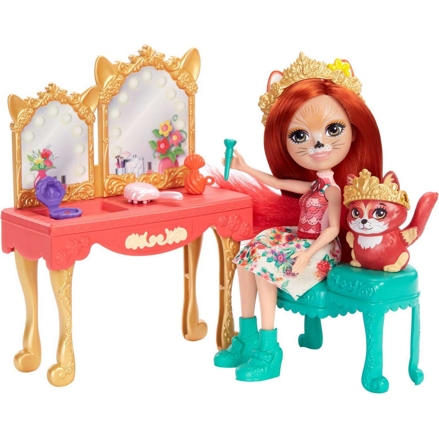 Набор игровой Enchantimals кукла+питомец с аксессуарами Викторианский туалетный столик GYJ05 GJX35 - фото 3