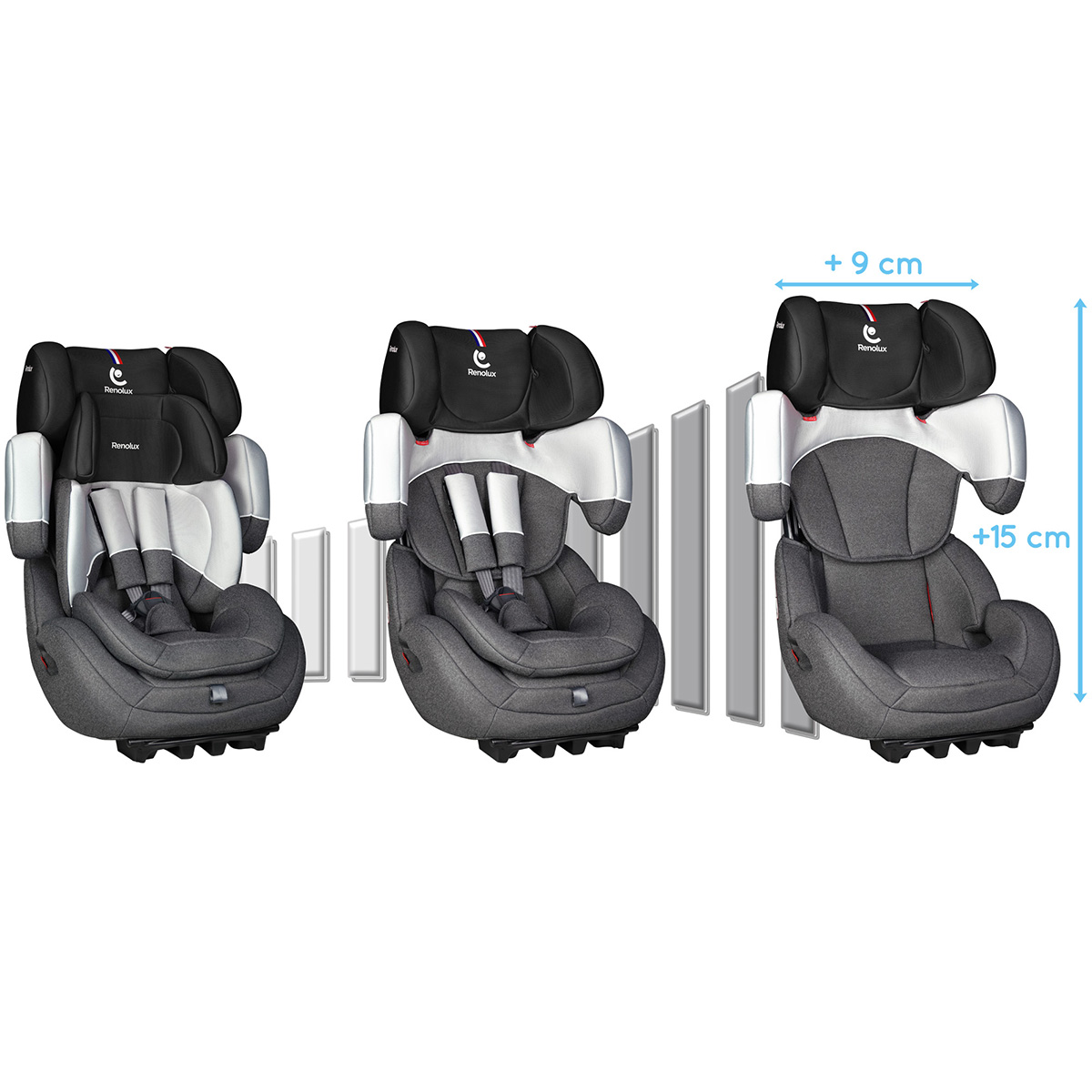 Автокресло Renolux Step smart black 1/2/3 Черный - фото 2