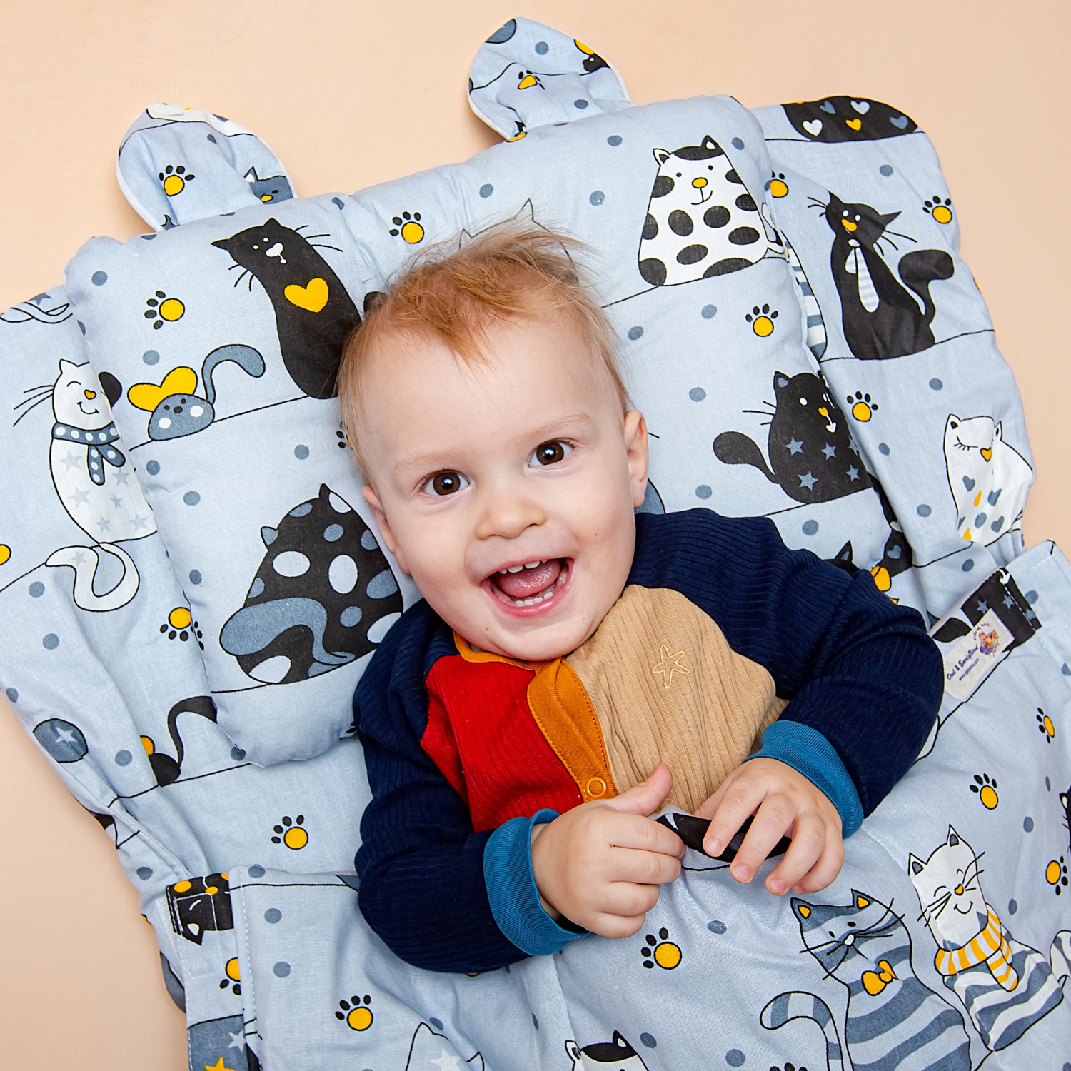 Спальный мешок одеяло подушка Owl and EarlyBird с 6 до 36 месяцев Котенок - фото 17