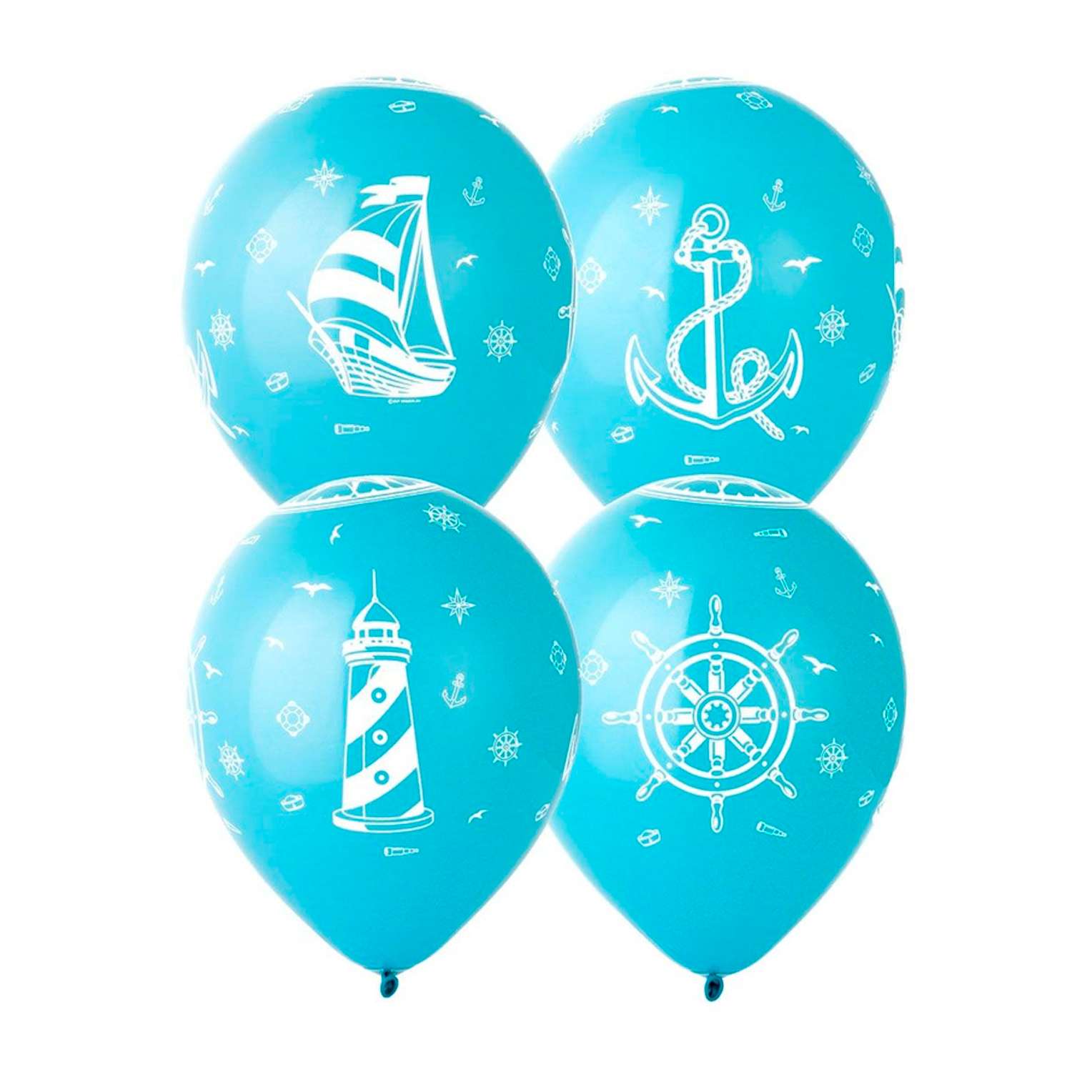 Воздушные шары Riota Морской стиль 30 см 15 шт - фото 2