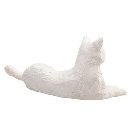 Фигурка KONIK Кошка белая лежащая