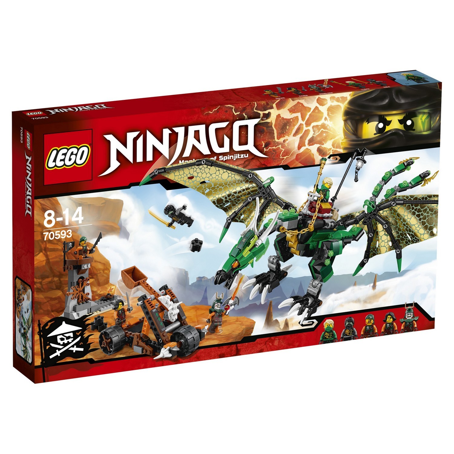 Конструктор LEGO Ninjago Зелёный Дракон (70593) купить по цене 3999 ₽ в  интернет-магазине Детский мир