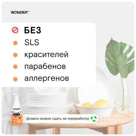 Гель для мытья посуды WONDER Lab Сливочные фрукты набор