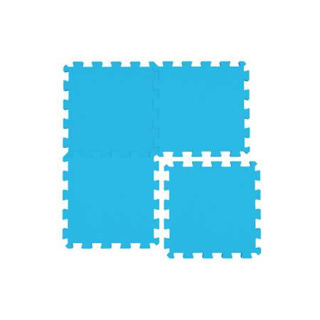 Мягкий пол ElBascoToys универсальный голубой 4 элемента 29х29 см