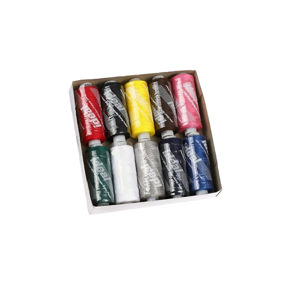 Набор бытовых ниток IDEAL 366 м 40/2 упаковка по 10 шт разноцветный (микс 1) - фото 1