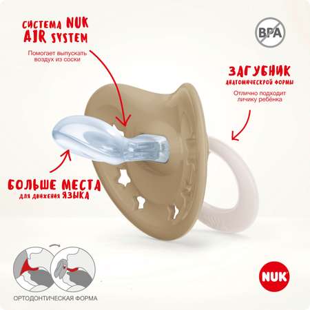 Соска пустышка ортодонтическая силикон Nuk NUK SIGNATURE NIGHT