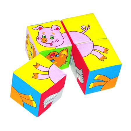 Мягкие кубики BABY CO.LTD Домашние животные