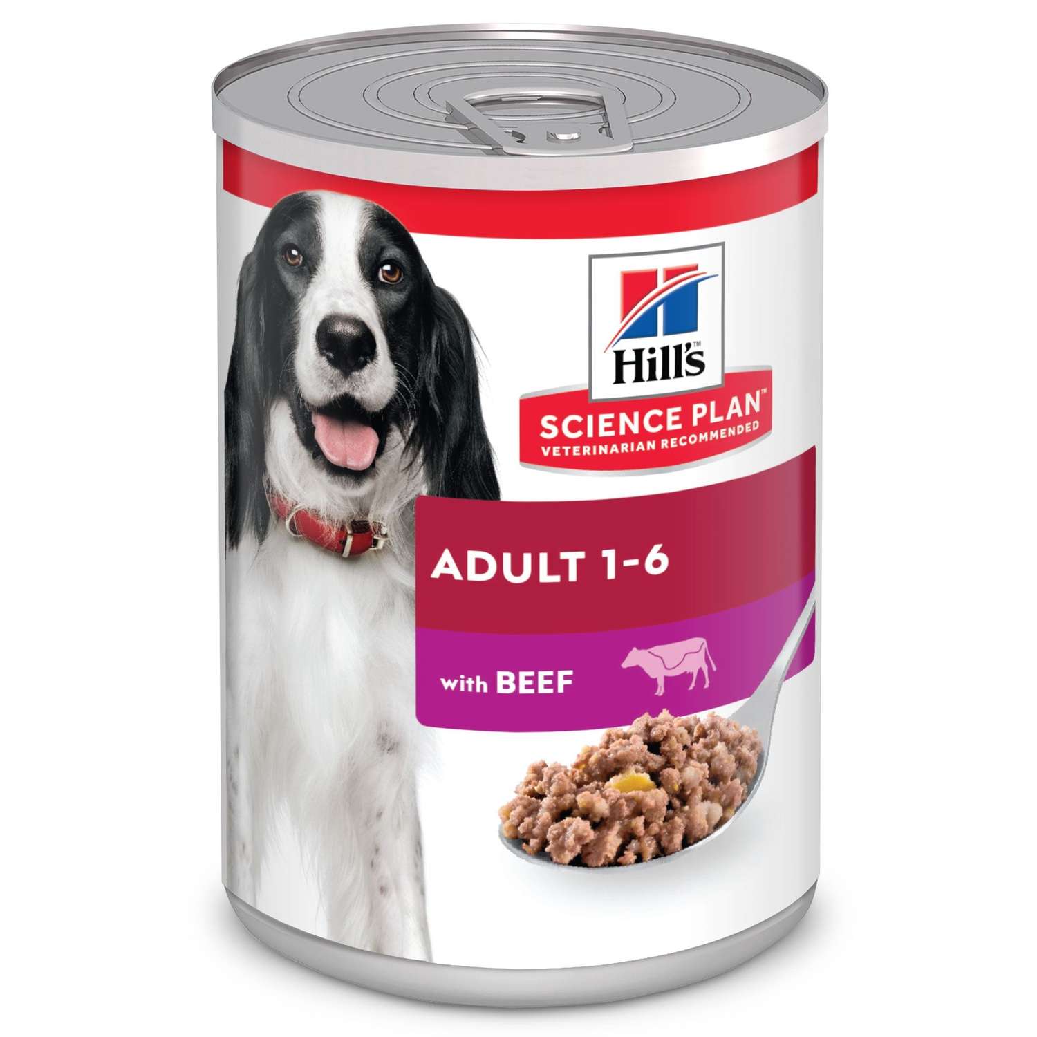 Корм HILLS Science Plan 370г с говядиной для взрослых собак для поддержания мышечной массы и здорового иммунитета консервированный - фото 1