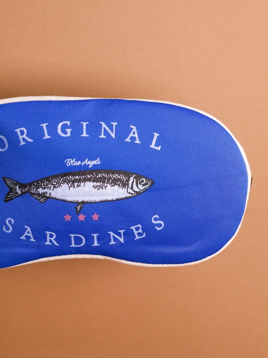 Маска для сна iLikeGift Sardines blue с гелевым вкладышем - фото 6