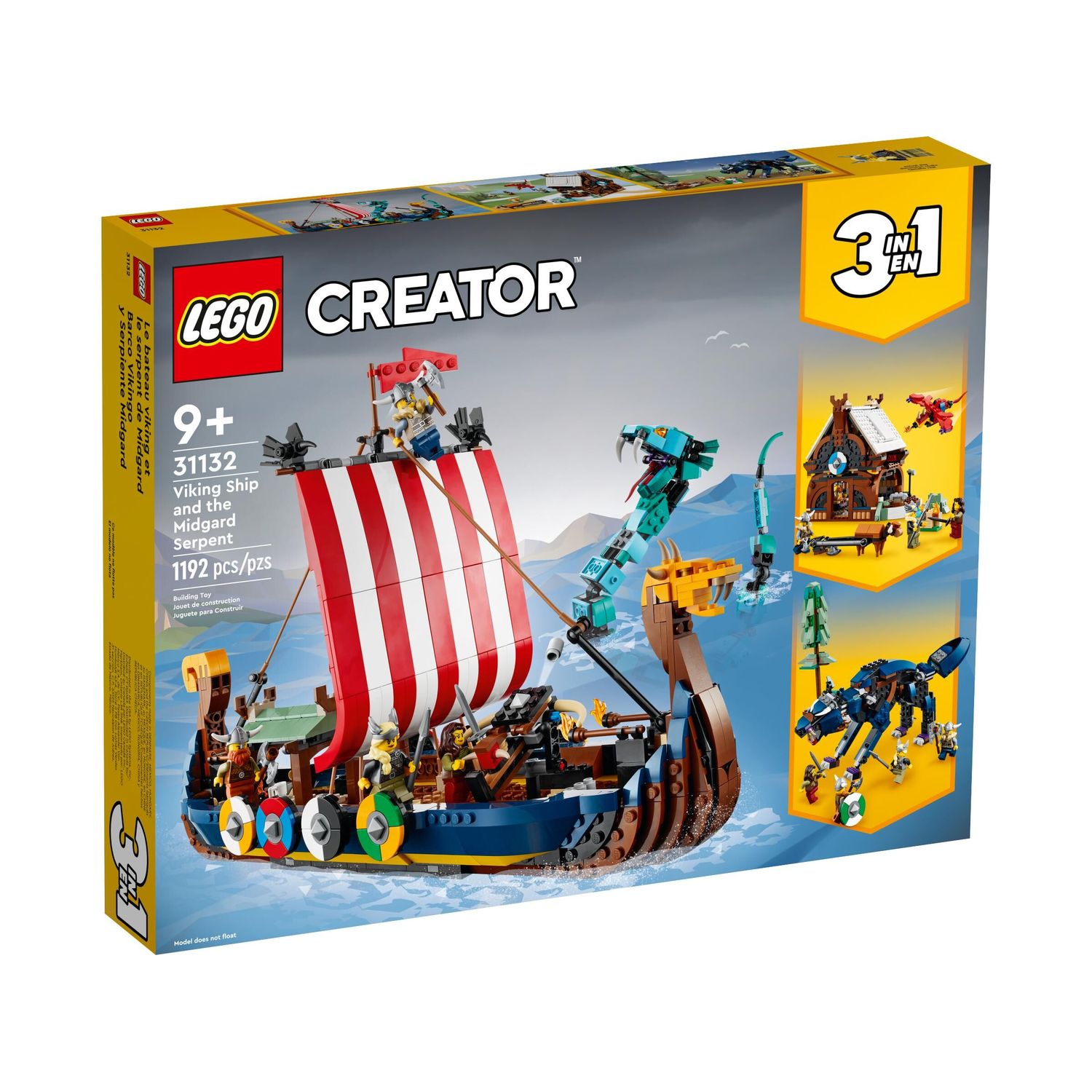 Конструктор LEGO Creator Viking Ship and the Midgard Serpent 31132 купить  по цене 9999 ₽ в интернет-магазине Детский мир