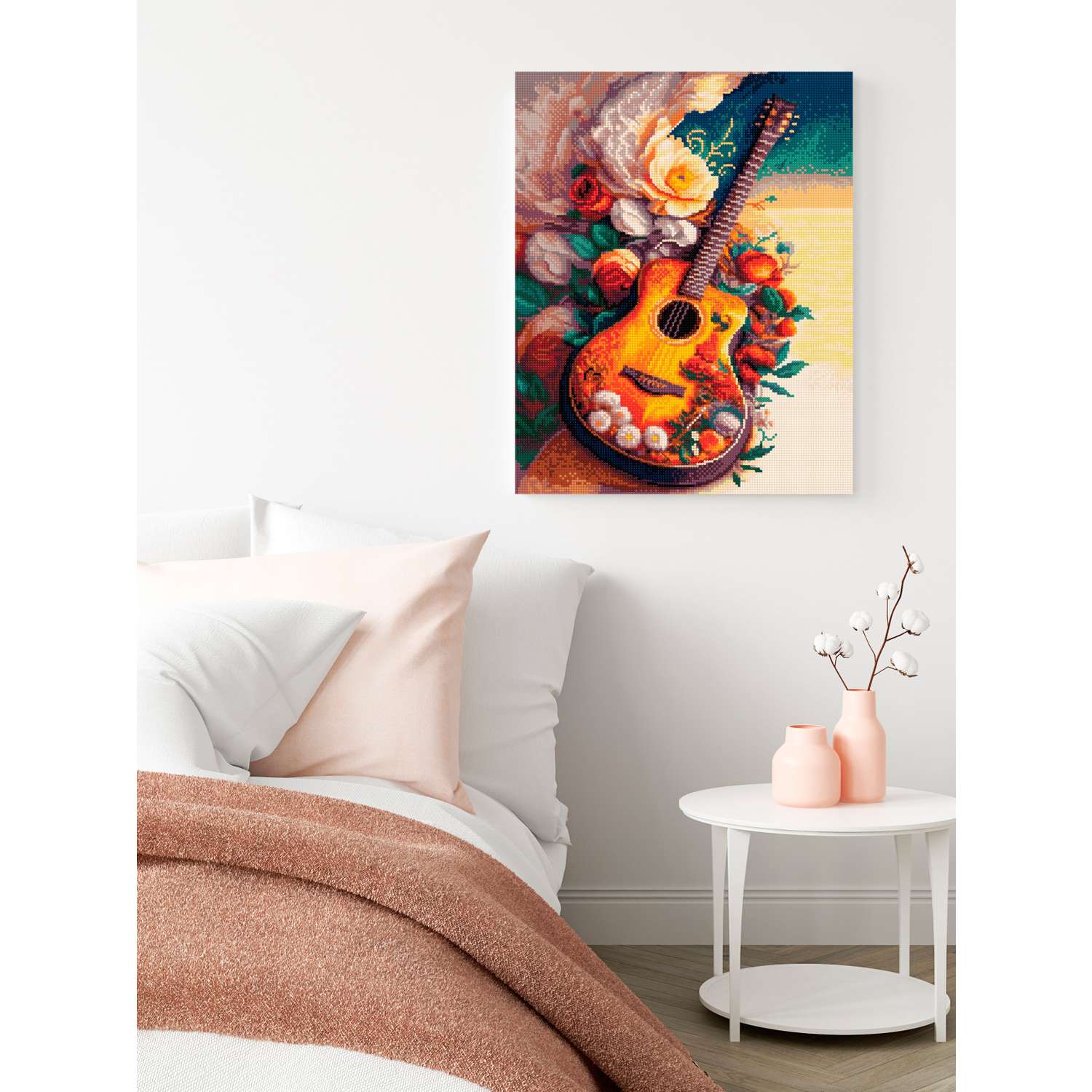 Алмазная мозаика Art sensation холст на подрамнике 40х50 см Красочная гитара - фото 3