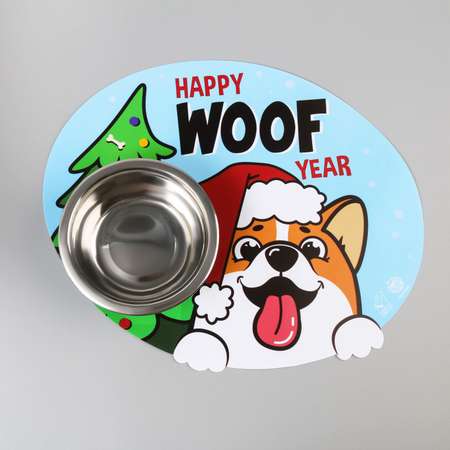 Коврик Пушистое счастье Happy WOOF year 35Х28 см