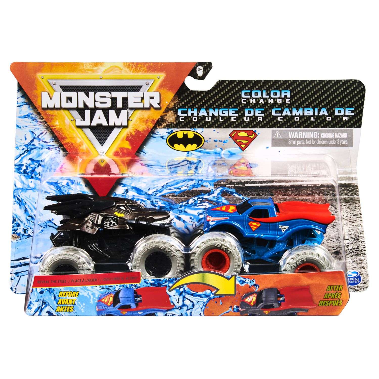 Машинка Monster Jam 1:64 2шт Batman vs Superman 6044943/20125064 6044943 - фото 2