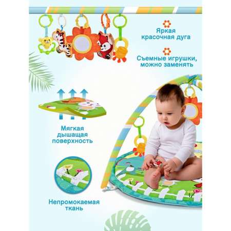 Развивающий коврик PlayKid Игровой круглый морской котик