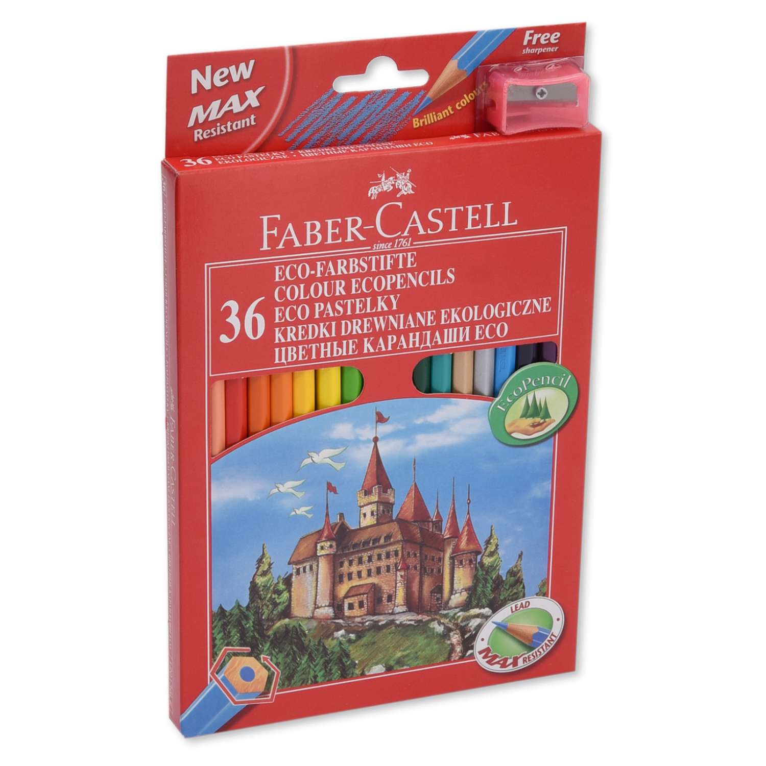 Карандаши цветные Faber Castell Eco Замок с точилкой 36шт 120136 - фото 4
