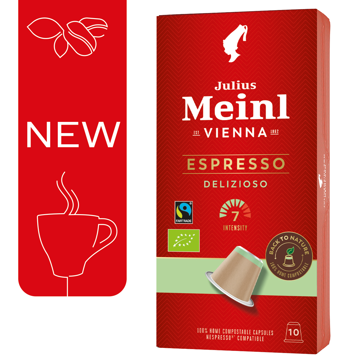 Кофе в капсулах Julius Meinl Делизиозо био система Nespresso Неспрессо 10 шт - фото 1