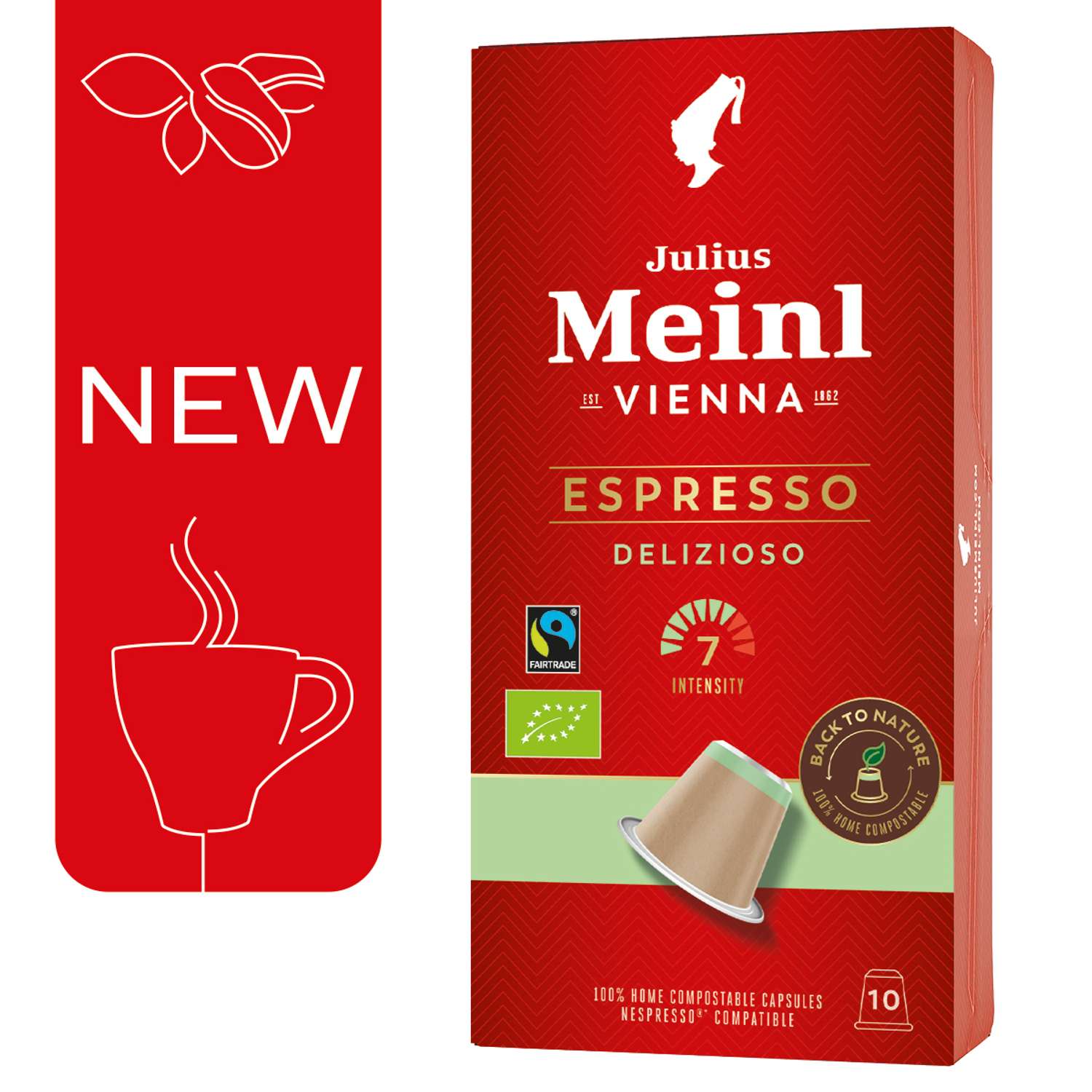 Кофе в капсулах Julius Meinl Делизиозо био система Nespresso Неспрессо 10 шт - фото 1