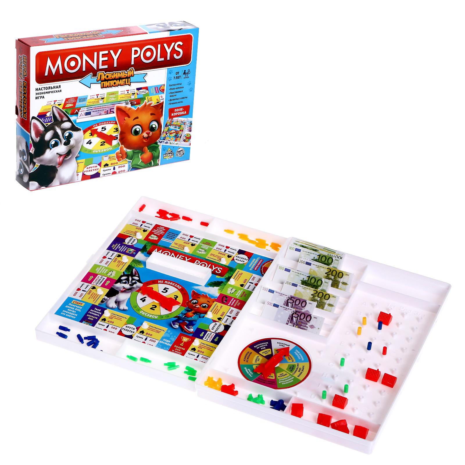 Игра настольная Лас Играс KIDS Money polys Любимые питомцы - фото 1