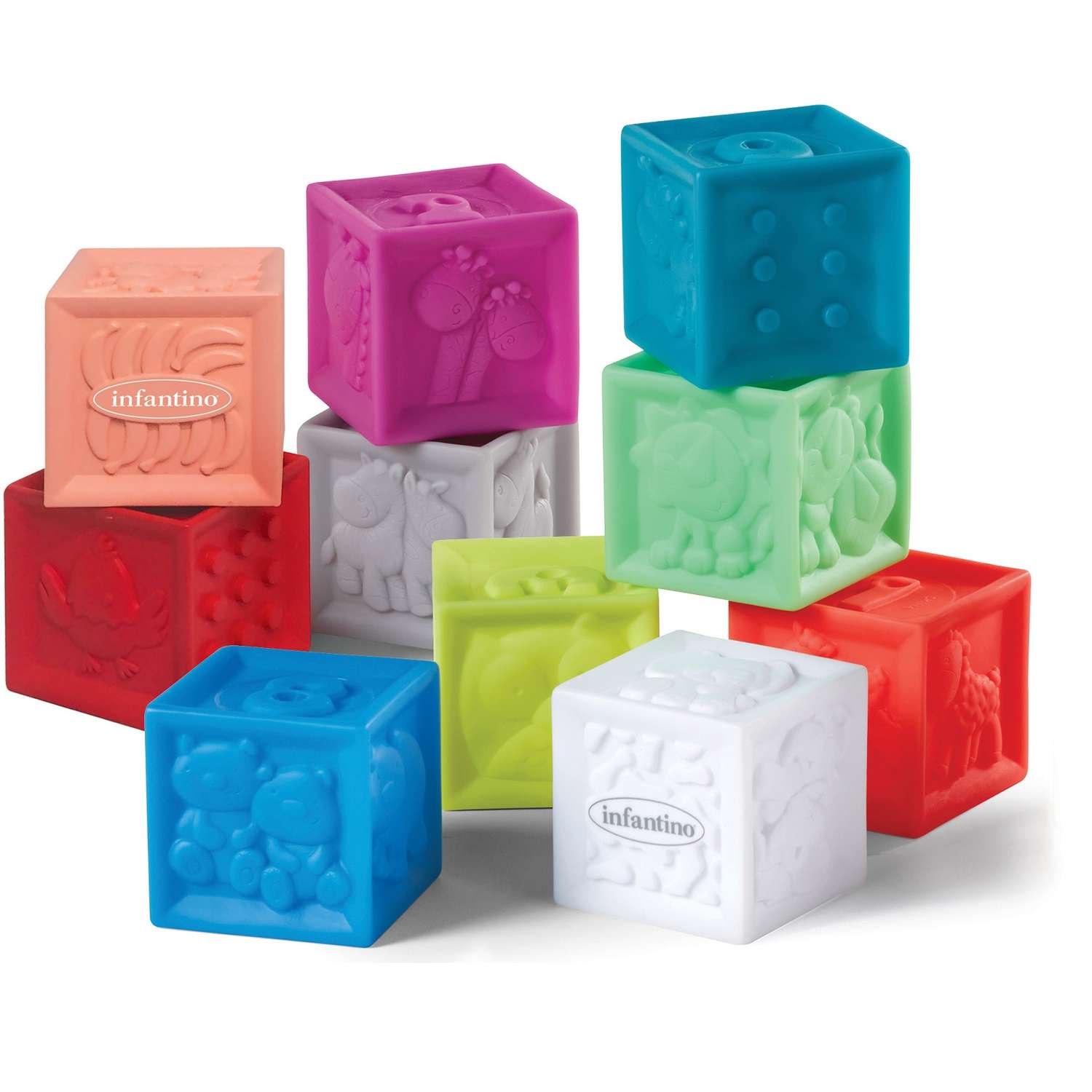 Кубики INFANTINO Развивающие Squeeze and Stack - фото 1