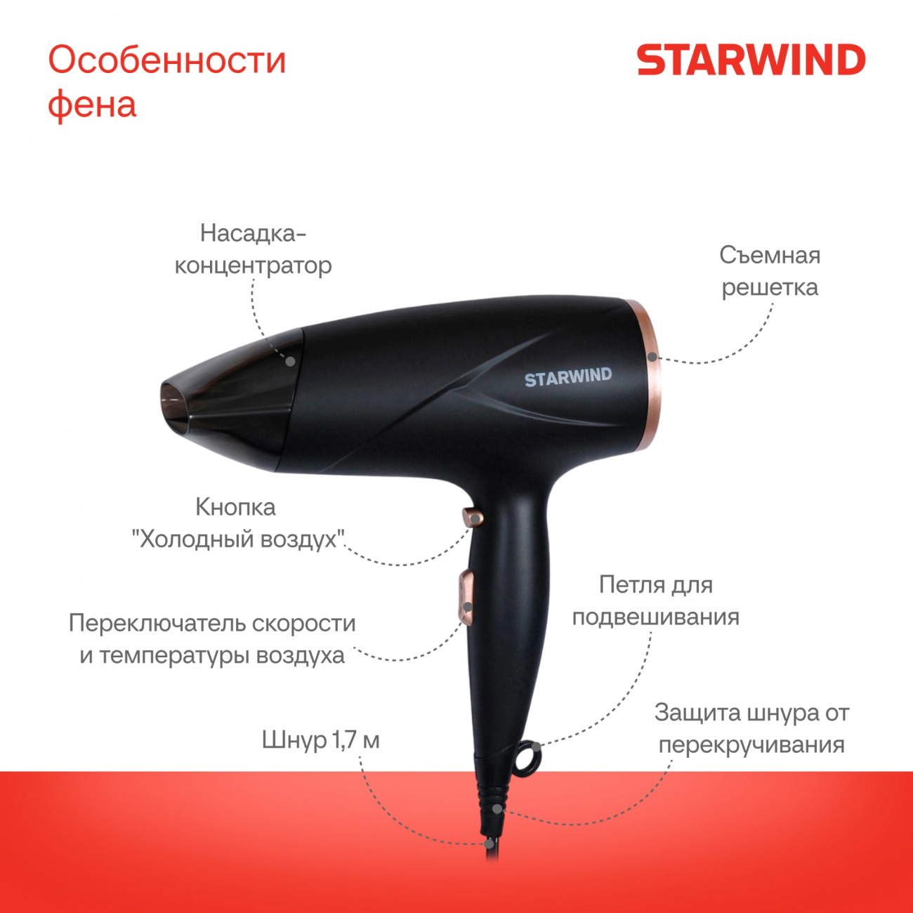 Фен StarWind SHD 6055 - фото 4