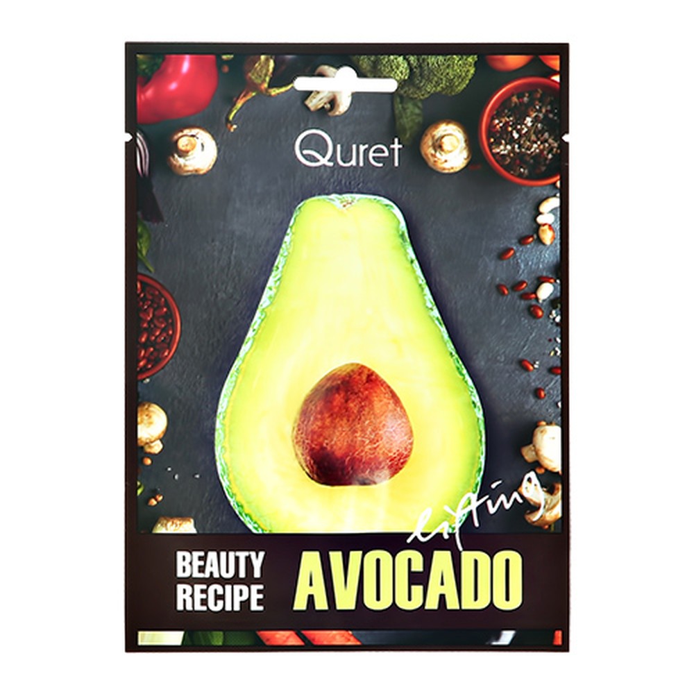 Маска тканевая Quret beauty recipe с экстрактом авокадо подтягивающая 25 г - фото 1