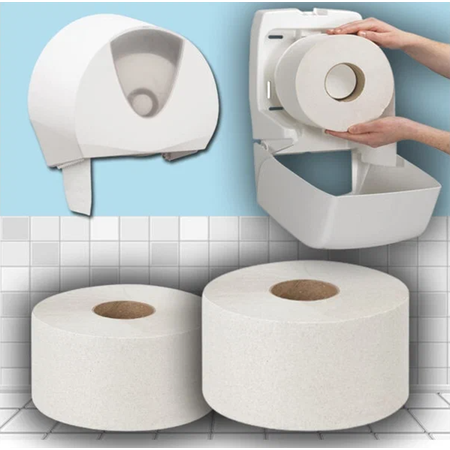 Туалетная бумага Последний Богатырь 1-слойная для диспенсеров 200 м. 12 шт.