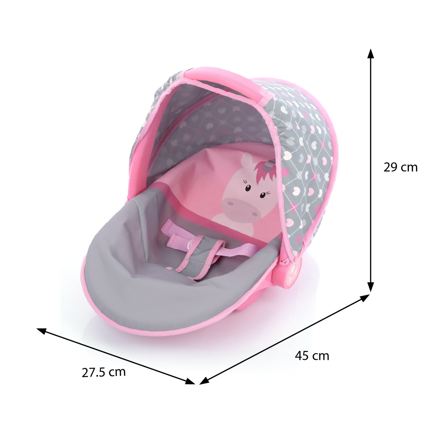 Коляска для кукол Hauck Malibu 2в1 Doll Travel System Unicorn Heart D85906 - фото 10