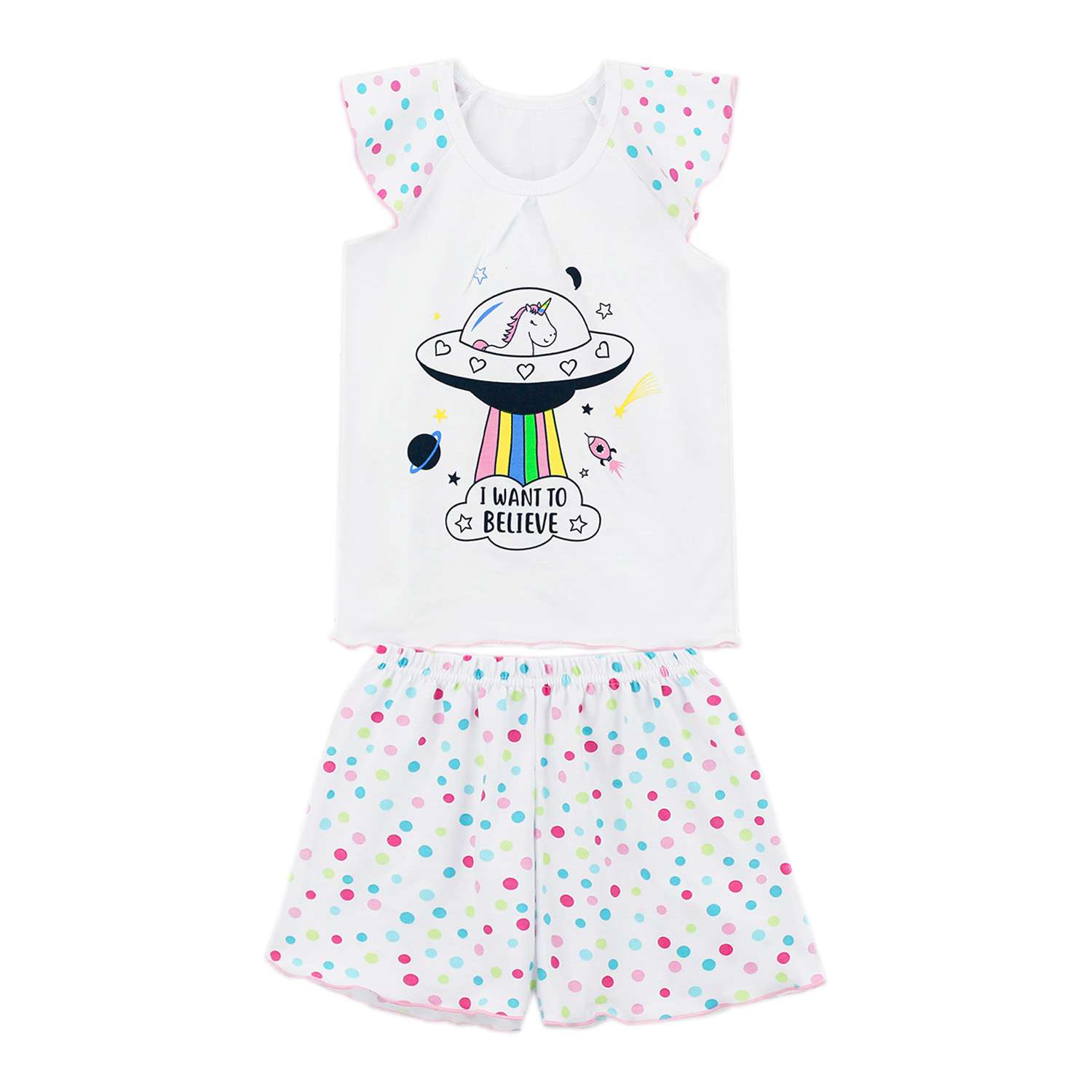 Пижама Babycollection 00-00025785 белый,розовый,желтый - фото 1