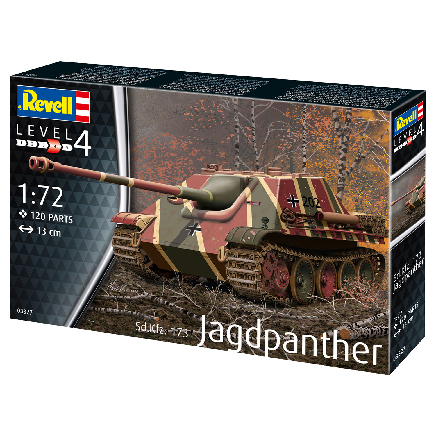 Сборная модель Revell Немецкая самоходно-артиллерийская установка Jagdpanther SdKfz173 Ягдпантера 03327 - фото 3