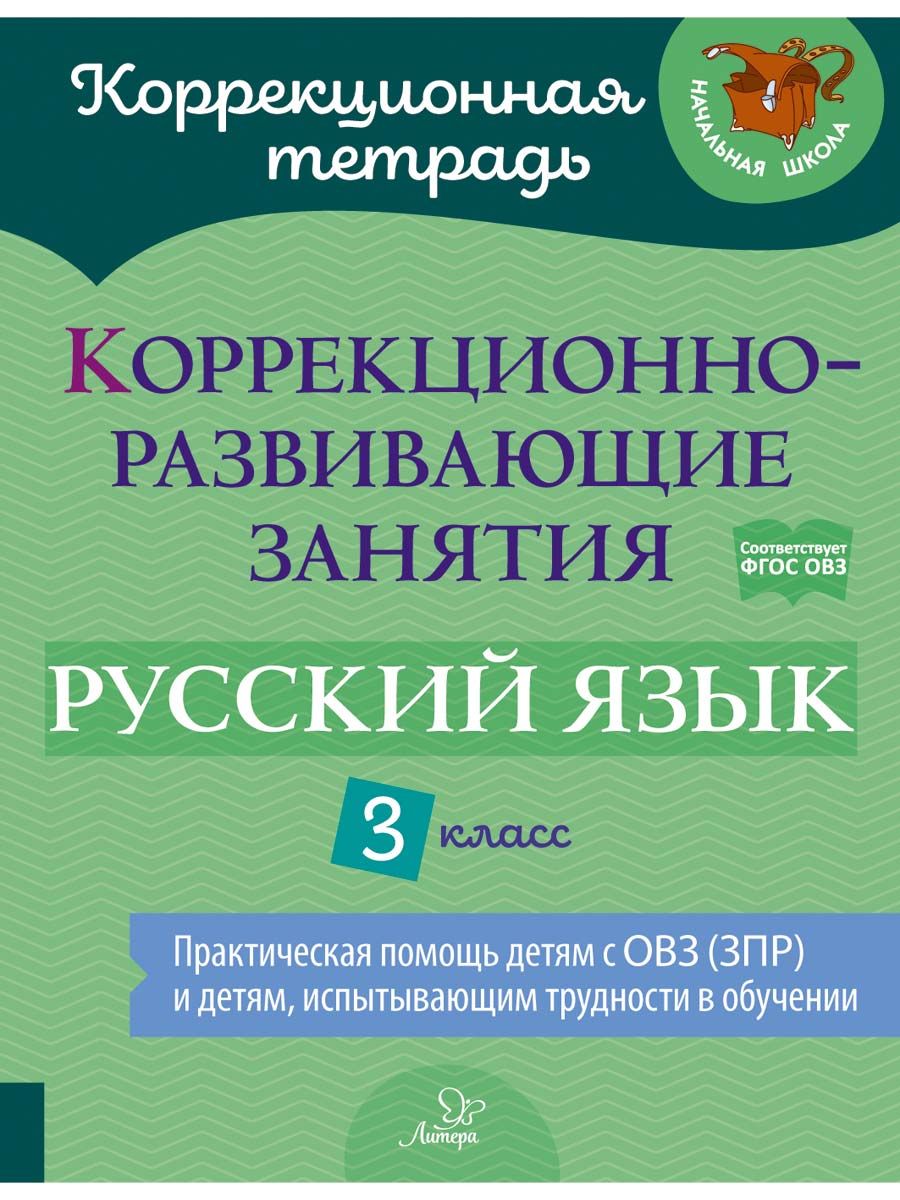 Книга ИД Литера Коррекционно-развивающие занятия. Русский язык. 3 класс  купить по цене 438 ₽ в интернет-магазине Детский мир