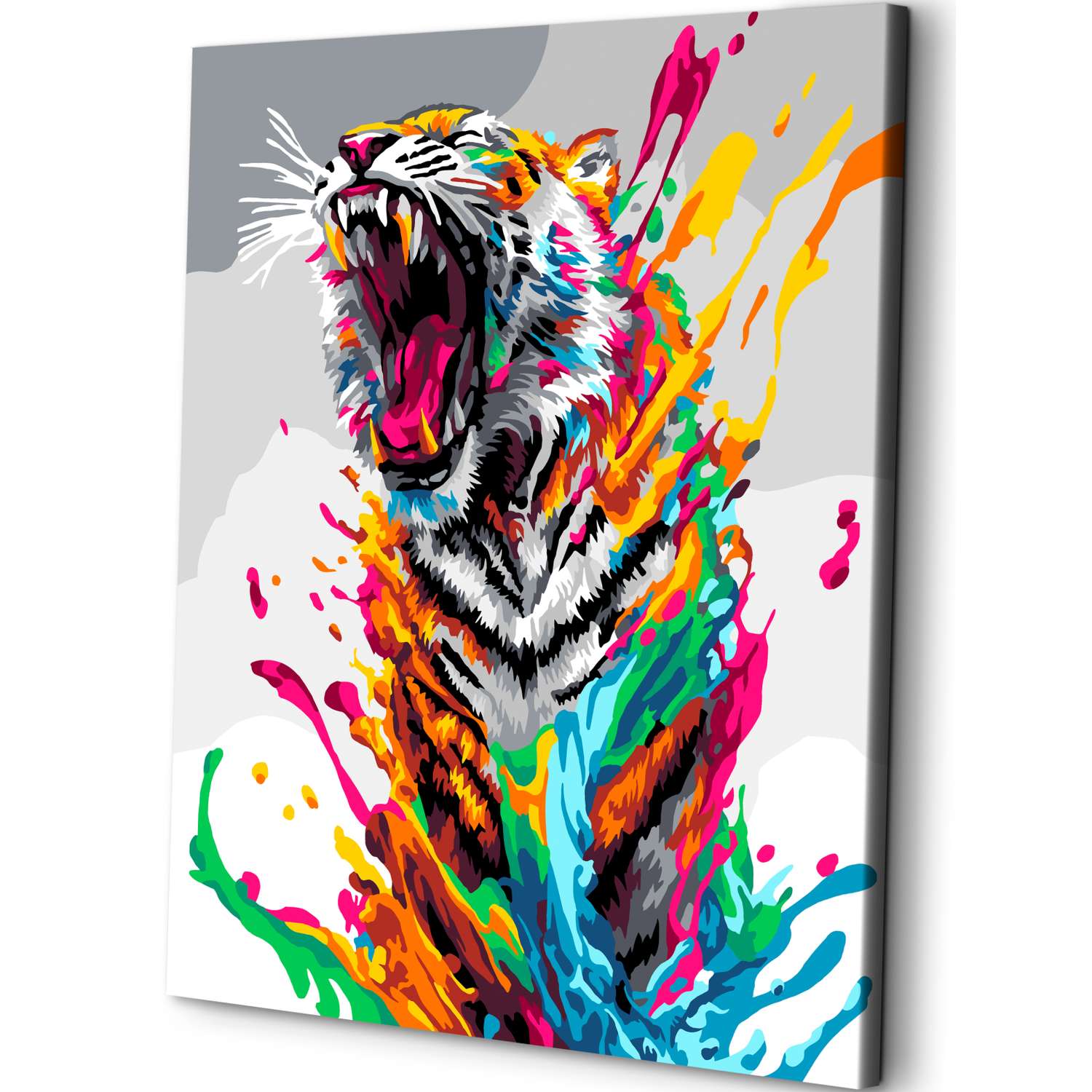 Картина по номерам Art sensation холст на подрамнике 40х50 см Свирепый тигр - фото 1