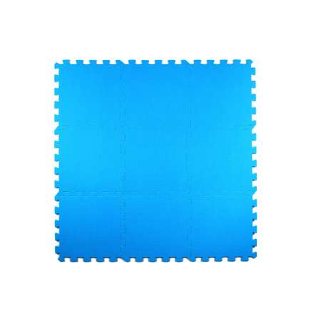 Развивающий детский коврик Eco cover игровой для ползания мягкий пол синий 33х33