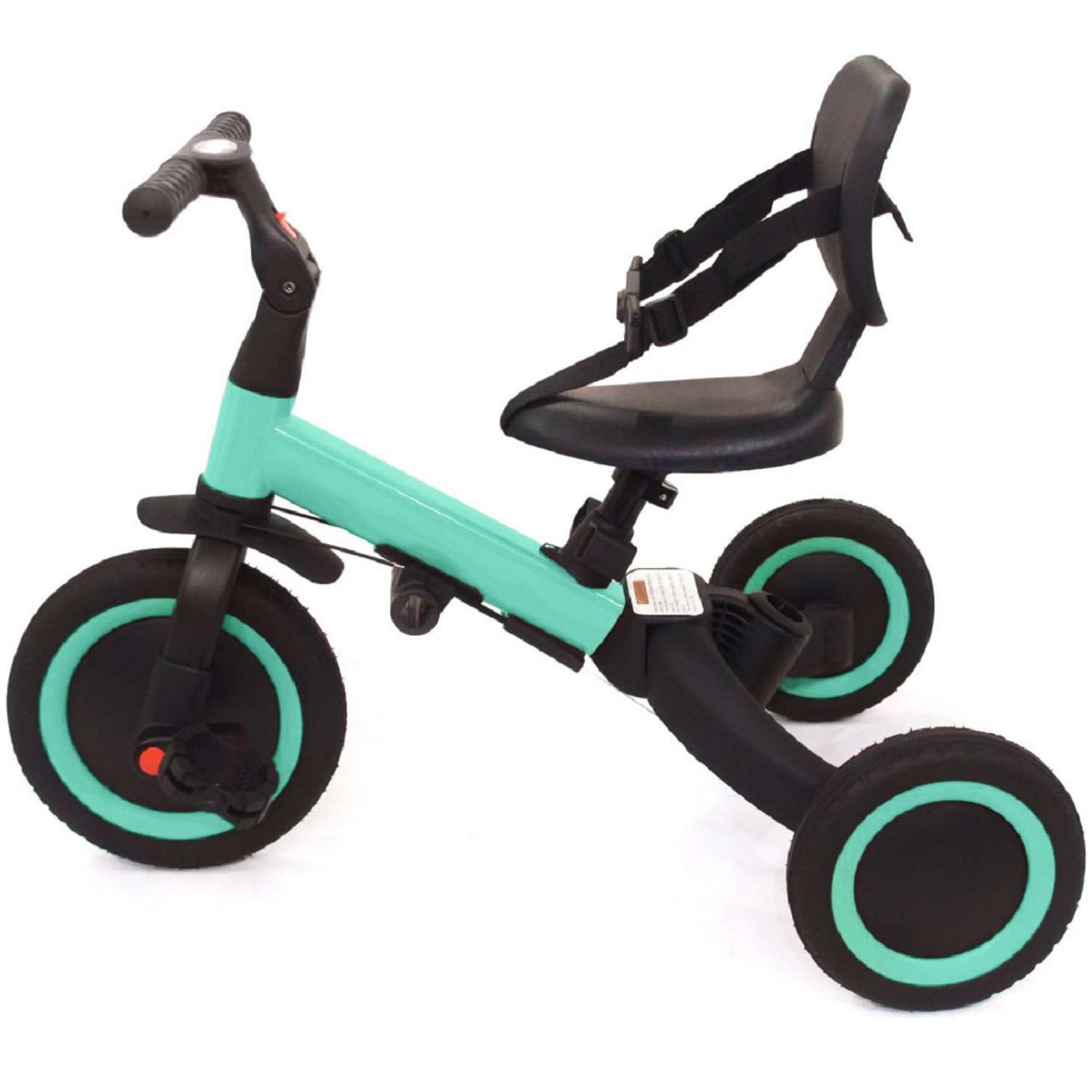 Беговел-велосипед R-Wings детский 4в1 с родительской ручкой зеленый - фото 10