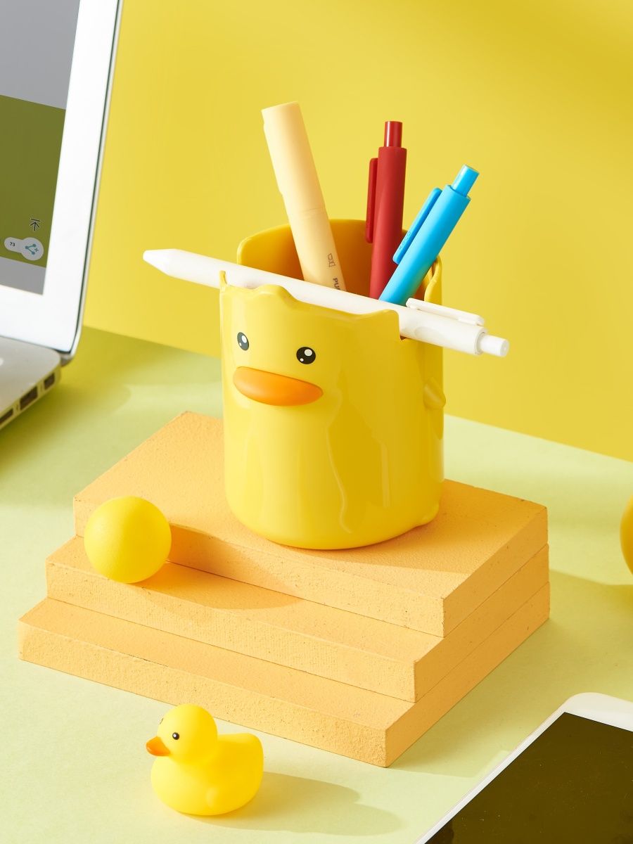 Стакан для зубных щеток iLikeGift Little duck yellow - фото 6