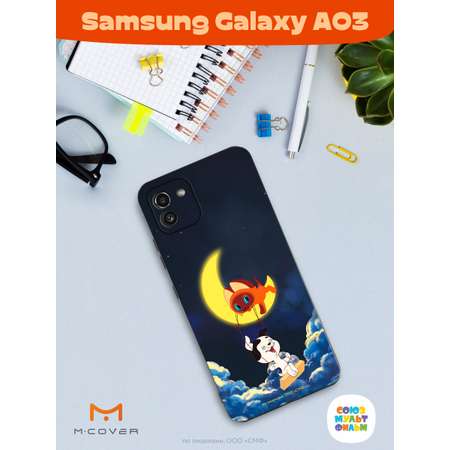 Силиконовый чехол Mcover для смартфона Samsung Galaxy A03 Союзмультфильм Лунные качели