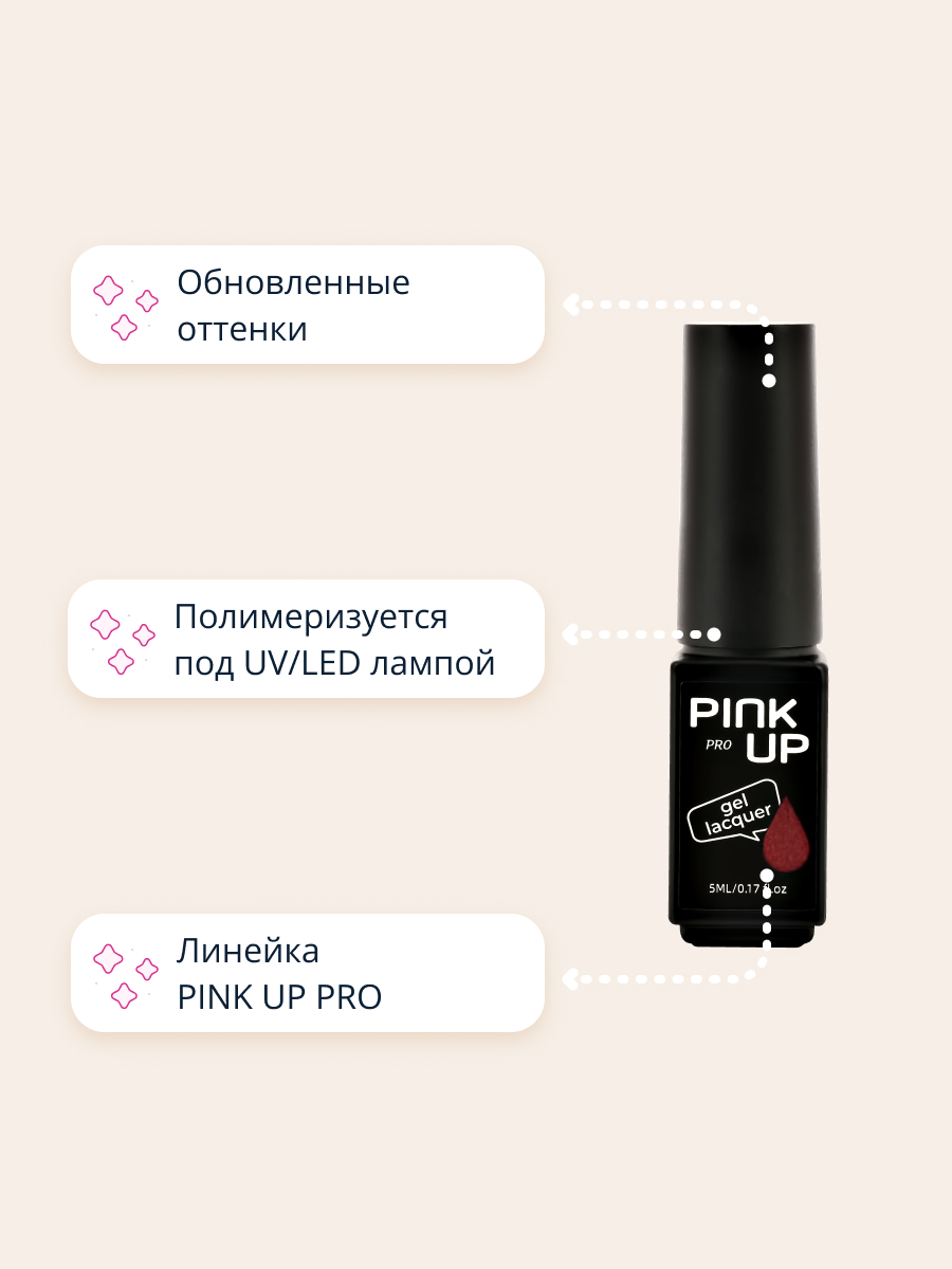 Гель-лак для ногтей Pink Up uv/led тон 22 5 мл - фото 2