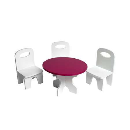 Мебель для кукол Paremo Классика набор 4предмета Белый-ягодный PFD120-39