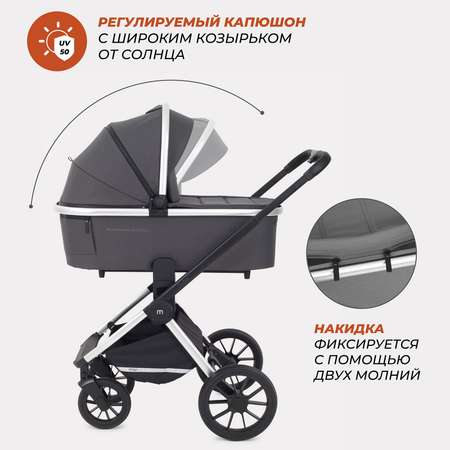 Коляска детская 3 в 1 MOWbaby Tilda carbon