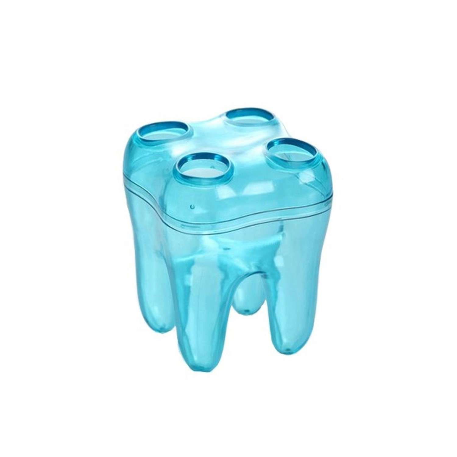 Органайзер для щёток Rabizy зуб прозрачный синий - фото 1