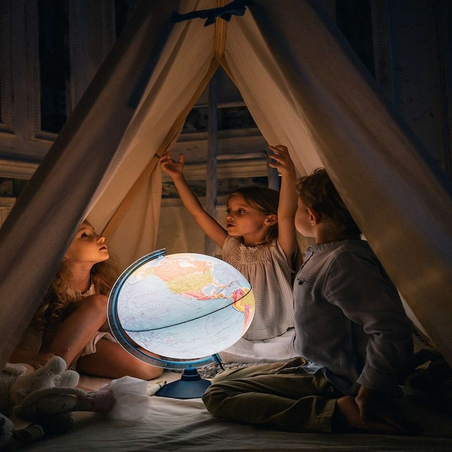 Глобус Globen Земли Интерактивный политический с LED-подсветкой VR-очки 32 см - фото 12