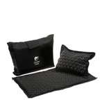 Набор: коврик и подушка CleverCare акупунктурные с сумкой для хранения и переноски темно-серый с темно-серым