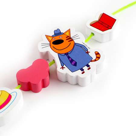 Игрушка деревянная Лесная мастерская «Шнуровка бусы.Три Кота» в банке