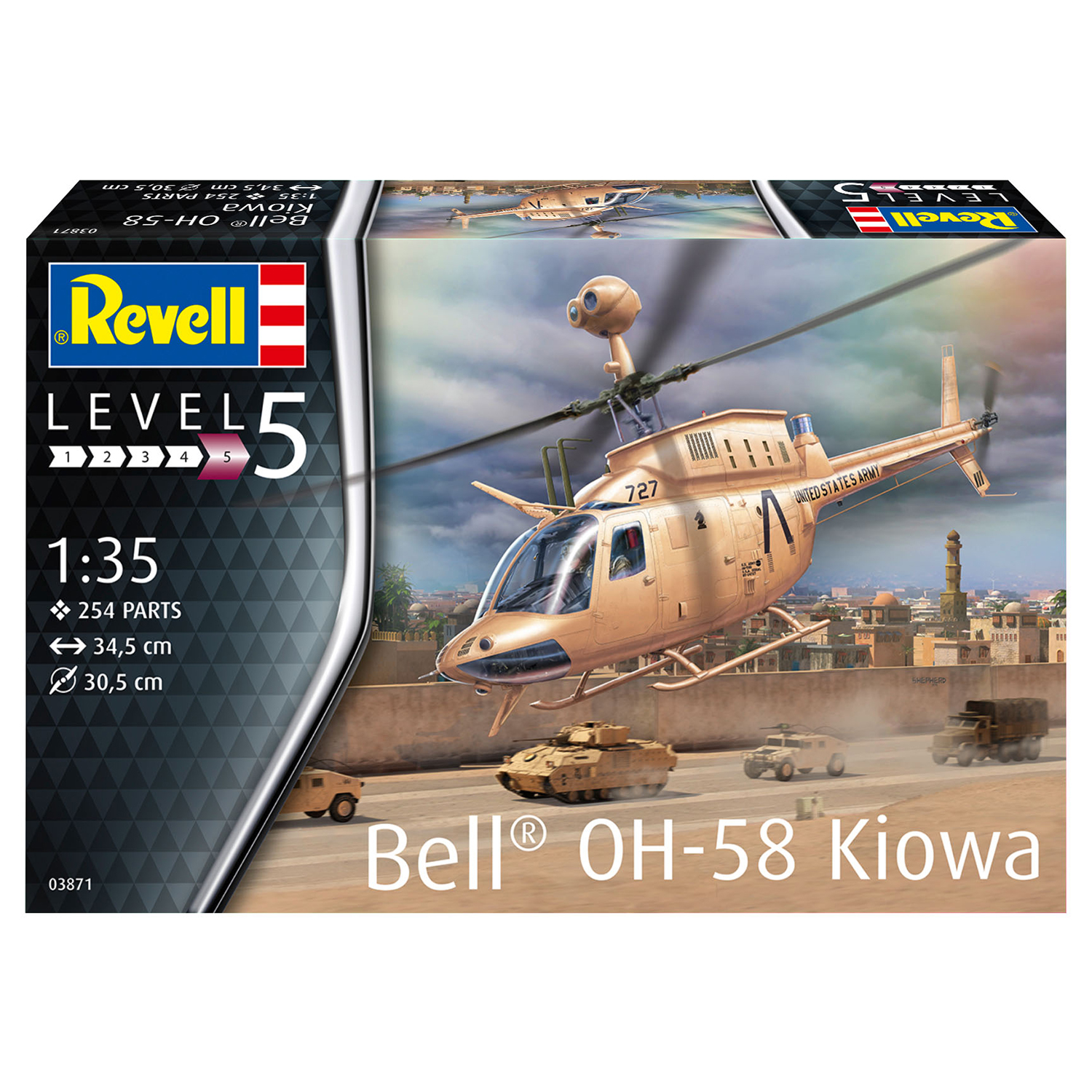 Сборная модель Revell Американский лёгкий вертолёт OH-58 Kiowa 03871 - фото 5